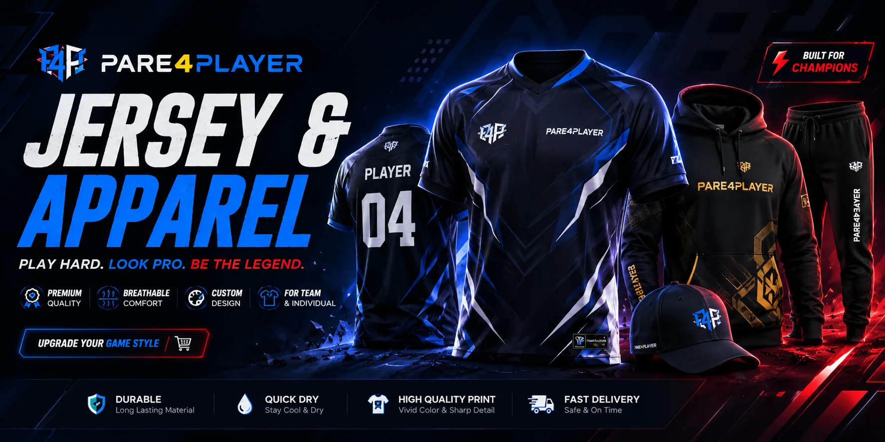 Banner Promosi Esports Jersey & Apparel
